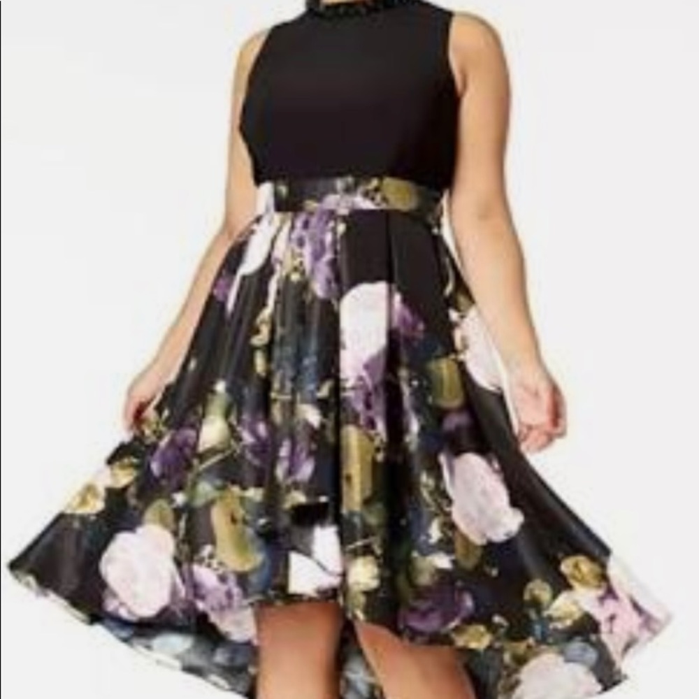 Floral High/Low Dress. Worn Once. Size 12.
